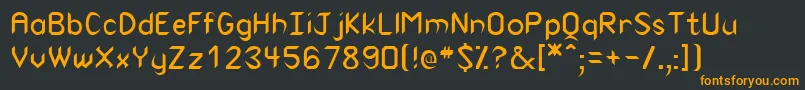 CollinsRegular Font – Orange Fonts on Black Background