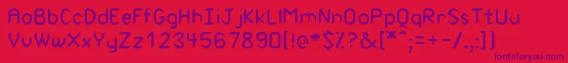 CollinsRegular Font – Purple Fonts on Red Background