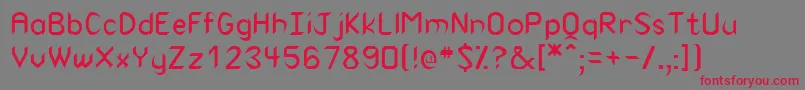 Czcionka CollinsRegular – czerwone czcionki na szarym tle