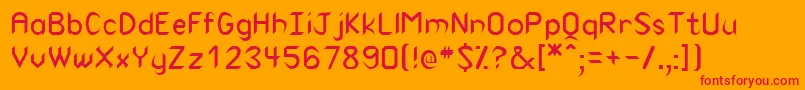 CollinsRegular Font – Red Fonts on Orange Background