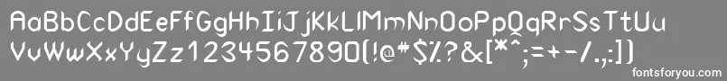 フォントCollinsRegular – 灰色の背景に白い文字