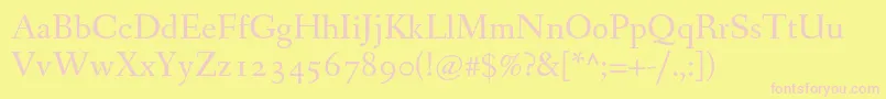 FanwoodText Font – Pink Fonts on Yellow Background