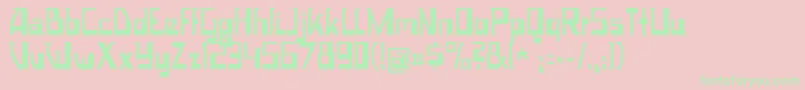 Space Worm Font – Green Fonts on Pink Background