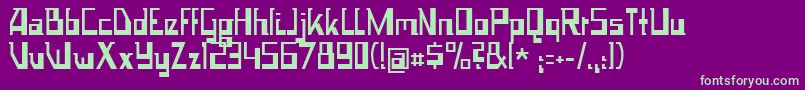 Space Worm-fontti – vihreät fontit violetilla taustalla