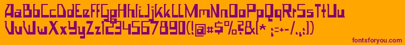 Space Worm Font – Purple Fonts on Orange Background
