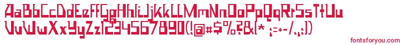 Space Worm Font – Red Fonts on White Background