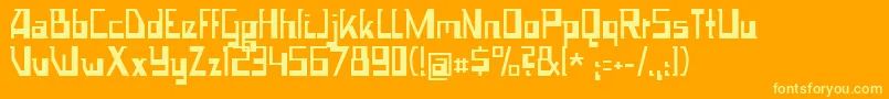 Police Space Worm – polices jaunes sur fond orange