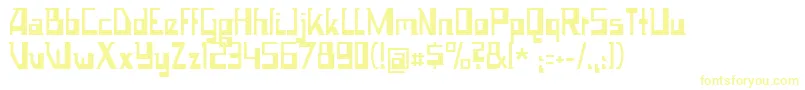 Czcionka Space Worm – żółte czcionki
