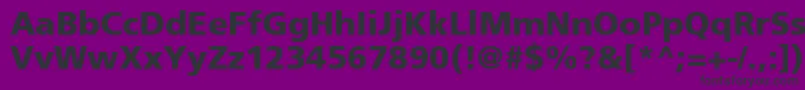 ForeignerBoldBold Font – Black Fonts on Purple Background