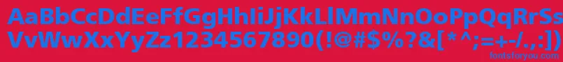 ForeignerBoldBold Font – Blue Fonts on Red Background