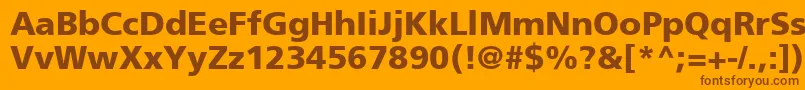 ForeignerBoldBold Font – Brown Fonts on Orange Background