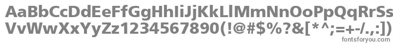 ForeignerBoldBold-fontti – harmaat kirjasimet valkoisella taustalla