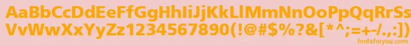 ForeignerBoldBold Font – Orange Fonts on Pink Background