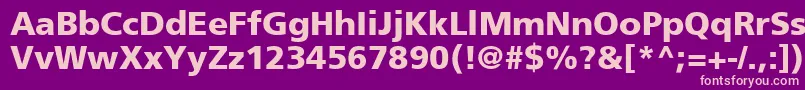 ForeignerBoldBold Font – Pink Fonts on Purple Background