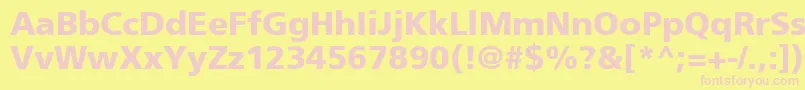 ForeignerBoldBold Font – Pink Fonts on Yellow Background