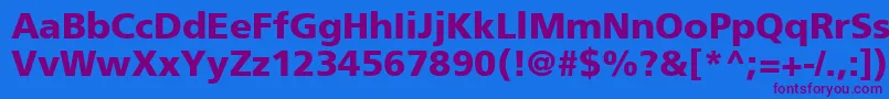 ForeignerBoldBold Font – Purple Fonts on Blue Background