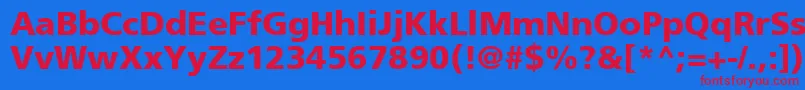 ForeignerBoldBold Font – Red Fonts on Blue Background