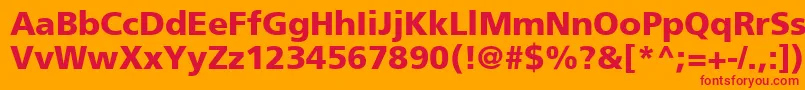 ForeignerBoldBold Font – Red Fonts on Orange Background