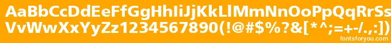 ForeignerBoldBold Font – White Fonts on Orange Background