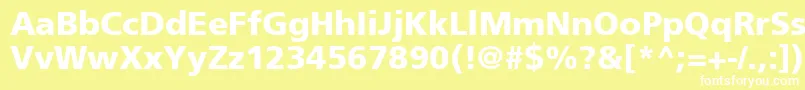 ForeignerBoldBold Font – White Fonts on Yellow Background