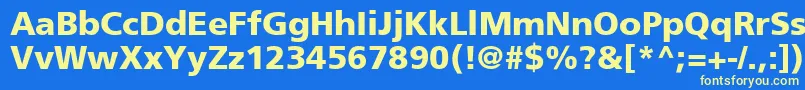 ForeignerBoldBold Font – Yellow Fonts on Blue Background