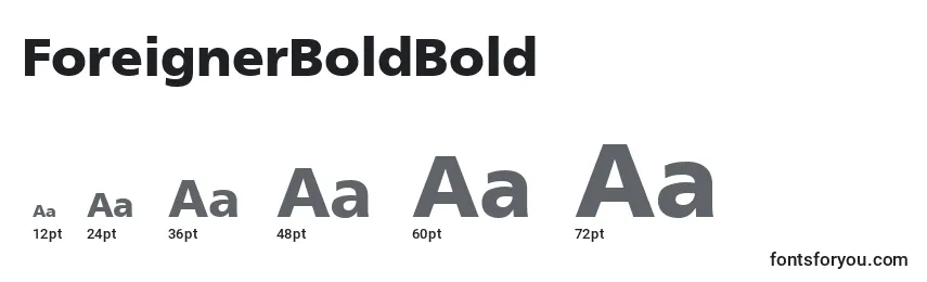 ForeignerBoldBold Font Sizes