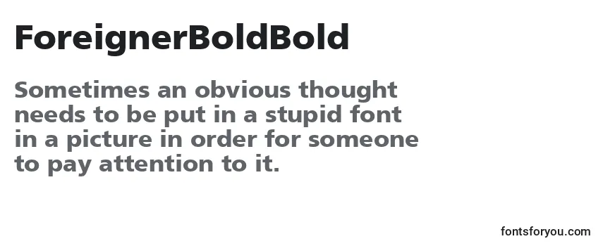 ForeignerBoldBold Font