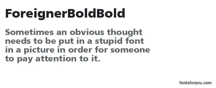 Schriftart ForeignerBoldBold