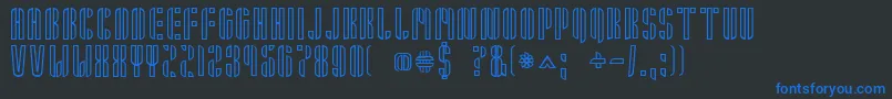 Armin Font – Blue Fonts on Black Background