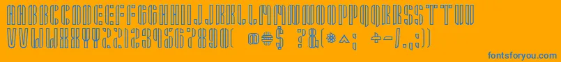 Armin Font – Blue Fonts on Orange Background