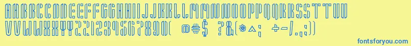 Armin Font – Blue Fonts on Yellow Background