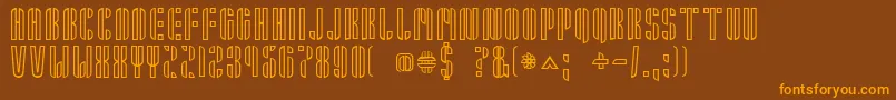 Armin Font – Orange Fonts on Brown Background