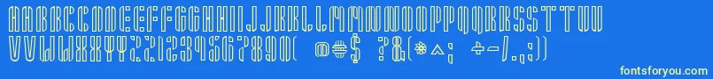 Armin Font – Yellow Fonts on Blue Background