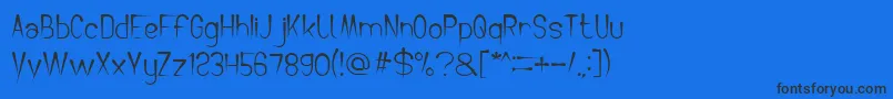 CrochetPatternBold Font – Black Fonts on Blue Background