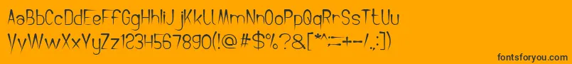 CrochetPatternBold Font – Black Fonts on Orange Background