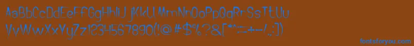 CrochetPatternBold Font – Blue Fonts on Brown Background