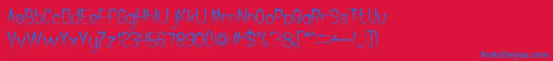 CrochetPatternBold Font – Blue Fonts on Red Background