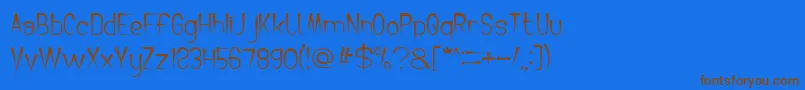 CrochetPatternBold Font – Brown Fonts on Blue Background