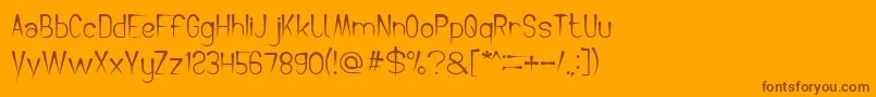 CrochetPatternBold Font – Brown Fonts on Orange Background