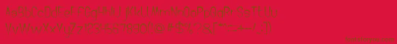 CrochetPatternBold Font – Brown Fonts on Red Background