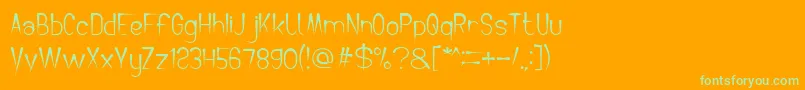 CrochetPatternBold Font – Green Fonts on Orange Background