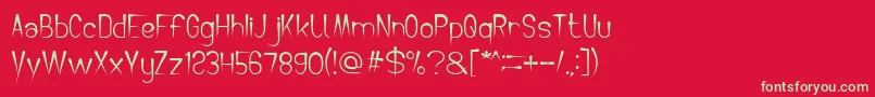 CrochetPatternBold Font – Green Fonts on Red Background