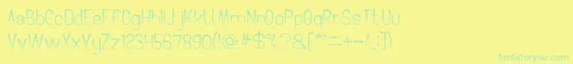 CrochetPatternBold Font – Green Fonts on Yellow Background