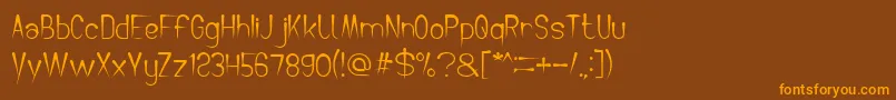 CrochetPatternBold Font – Orange Fonts on Brown Background