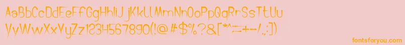 CrochetPatternBold Font – Orange Fonts on Pink Background