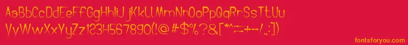 CrochetPatternBold Font – Orange Fonts on Red Background