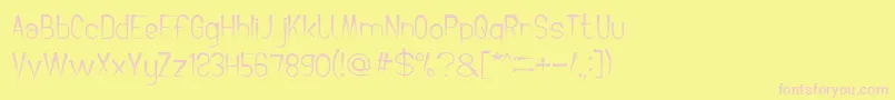 CrochetPatternBold Font – Pink Fonts on Yellow Background