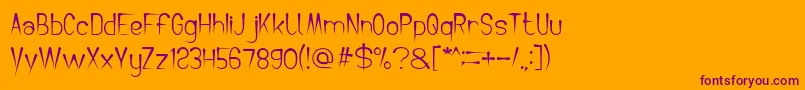 CrochetPatternBold Font – Purple Fonts on Orange Background