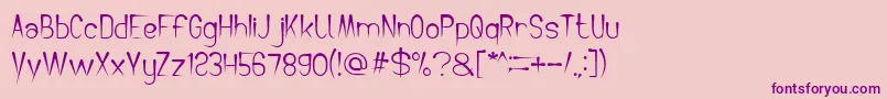 CrochetPatternBold Font – Purple Fonts on Pink Background