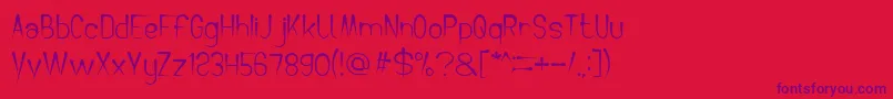 CrochetPatternBold Font – Purple Fonts on Red Background